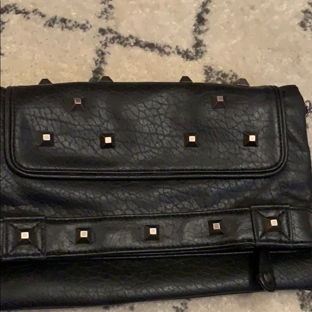 BCNGeneration black studded over the shoulder bag